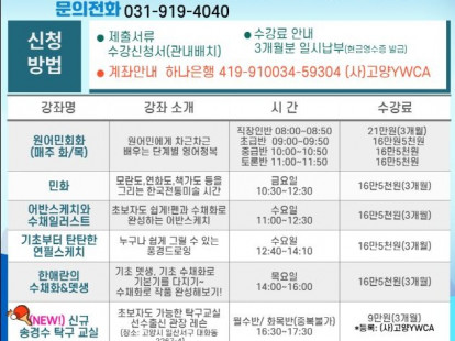 25년 (사)고양YWCA 평생학습…